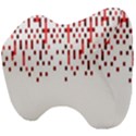 Red And White Matrix Patterned Design Head Support Cushion View4