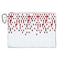 Red And White Matrix Patterned Design Canvas Cosmetic Bag (xl) by dflcprintsclothing