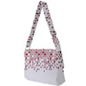 Red And White Matrix Patterned Design Full Print Messenger Bag (L) View2