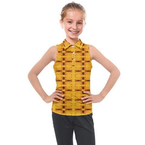 Digital Illusion Kids  Sleeveless Polo Tee by Sparkle