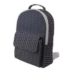 Black And White Triangles Flap Pocket Backpack (large) by Sparkle