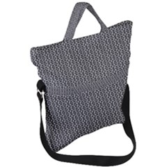 Black And White Triangles Fold Over Handle Tote Bag by Sparkle