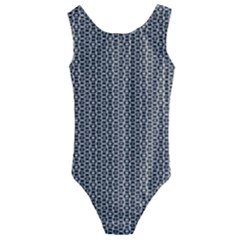 Black And White Triangles Kids  Cut-out Back One Piece Swimsuit by Sparkle