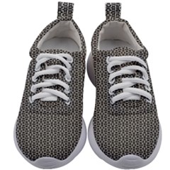 Black And White Triangles Kids Athletic Shoes