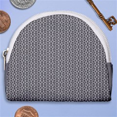 Black And White Triangles Horseshoe Style Canvas Pouch