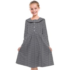 Black And White Triangles Kids  Midi Sailor Dress by Sparkle