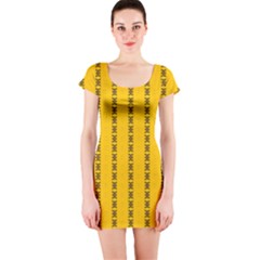 Digital Stars Short Sleeve Bodycon Dress