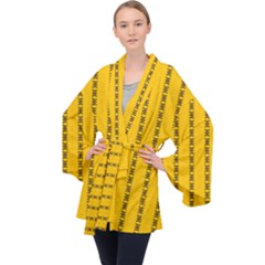 Digital Stars Long Sleeve Velvet Kimono 