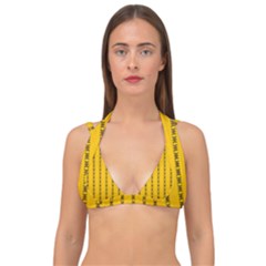 Digital Stars Double Strap Halter Bikini Top