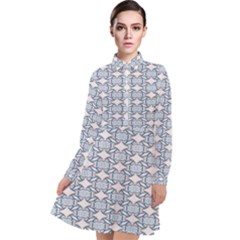 Digital Stars Long Sleeve Chiffon Shirt Dress by Sparkle