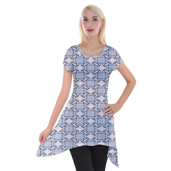 Digital Stars Short Sleeve Side Drop Tunic