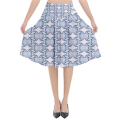 Digital Stars Flared Midi Skirt