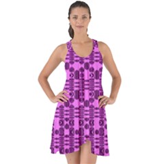 Digital Violet Show Some Back Chiffon Dress by Sparkle