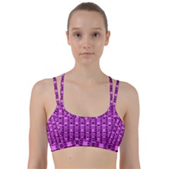 Digital Violet Line Them Up Sports Bra