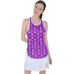 Digital Violet Racer Back Mesh Tank Top by Sparkle