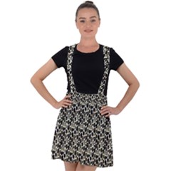 Digital Mandale Velvet Suspender Skater Skirt