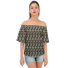 Digital Mandale Off Shoulder Short Sleeve Top by Sparkle