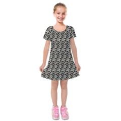 Digital Illusion Kids  Short Sleeve Velvet Dress