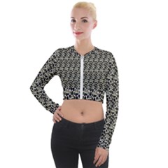 Digital Illusion Long Sleeve Cropped Velvet Jacket by Sparkle