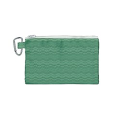 Digital Waves Canvas Cosmetic Bag (small) by Sparkle