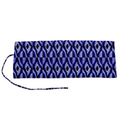 Blue Diamonds Roll Up Canvas Pencil Holder (s) by Sparkle