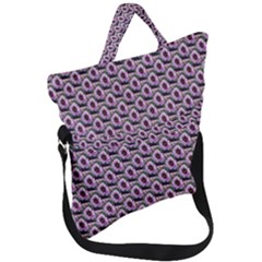 Flowers Pattern Fold Over Handle Tote Bag