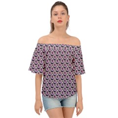 Flowers Pattern Off Shoulder Short Sleeve Top