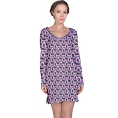 Flowers Pattern Long Sleeve Nightdress by Sparkle