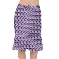 Flowers Pattern Short Mermaid Skirt by Sparkle