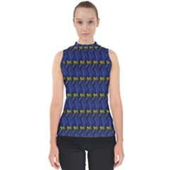 Geometric Balls Mock Neck Shell Top by Sparkle