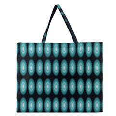 Mandala Pattern Zipper Large Tote Bag by Sparkle