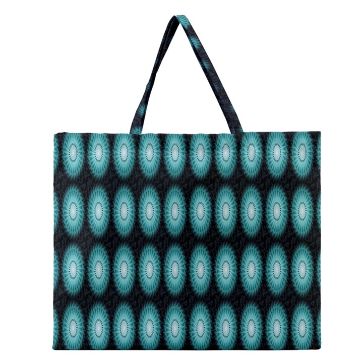 Mandala Pattern Zipper Large Tote Bag