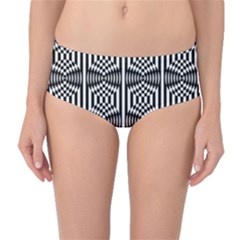 Optical Illusion Mid-waist Bikini Bottoms by Sparkle