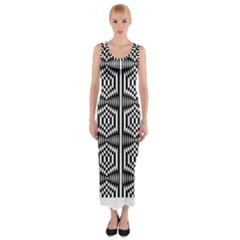 Optical Illusion Fitted Maxi Dress by Sparkle