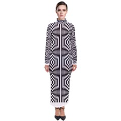 Optical Illusion Turtleneck Maxi Dress by Sparkle