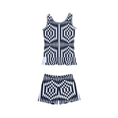 Optical Illusion Kids  Boyleg Swimsuit by Sparkle