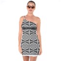 Optical Illusion One Soulder Bodycon Dress View1