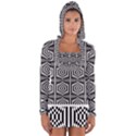 Mandala Pattern Long Sleeve Hooded T-shirt View1