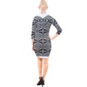 Mandala Pattern Quarter Sleeve Hood Bodycon Dress View2