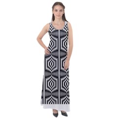 Optical Illusion Sleeveless Velour Maxi Dress by Sparkle