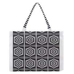 Mandala Pattern Zipper Medium Tote Bag by Sparkle