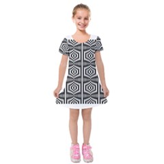 Mandala Pattern Kids  Short Sleeve Velvet Dress