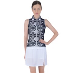 Optical Illusion Women s Sleeveless Polo Tee