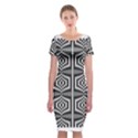 Optical Illusion Classic Short Sleeve Midi Dress View1