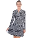 Optical Illusion Long Sleeve Panel Dress View1