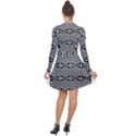 Optical Illusion Long Sleeve Panel Dress View2