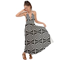 Mandala Pattern Backless Maxi Beach Dress by Sparkle