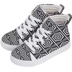 Optical Illusion Kids  Hi-top Skate Sneakers by Sparkle