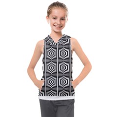 Mandala Pattern Kids  Sleeveless Hoodie by Sparkle