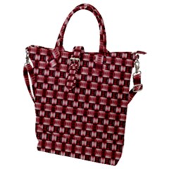 Red Kalider Buckle Top Tote Bag